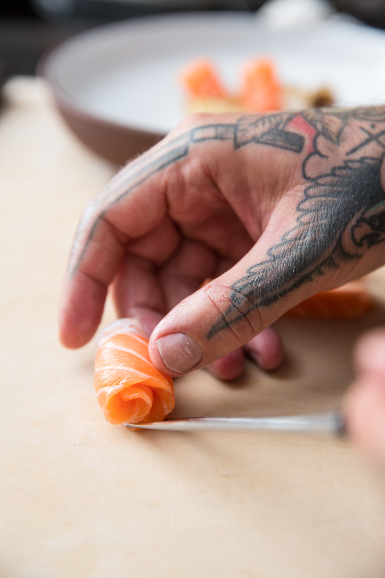 How to Cut Salmon Sashimi - Chef Epic